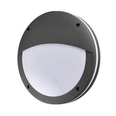 China China High Quality Aluminum Factory Exterior Light PC E27 Bulkhead Wall Body Half Moon External Light Aluminum Modern Wall Light for sale