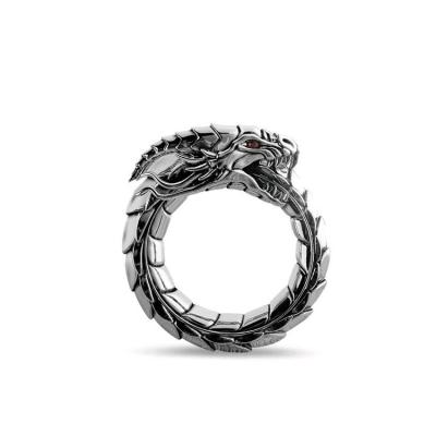 China Ethnic Hot Norwegian Mythical Dragon Amulet Ring Ethnic Ring for sale