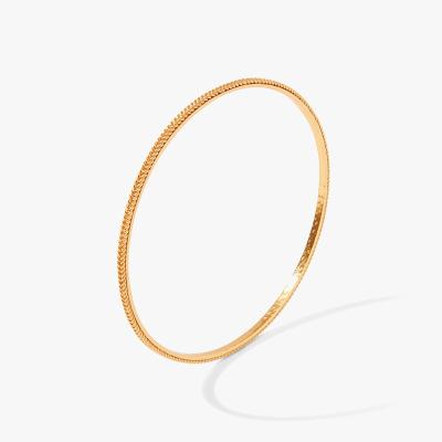 China Trendy Simple Style Circle Calypso Stacking Bracelet Bangle For Thin Women for sale