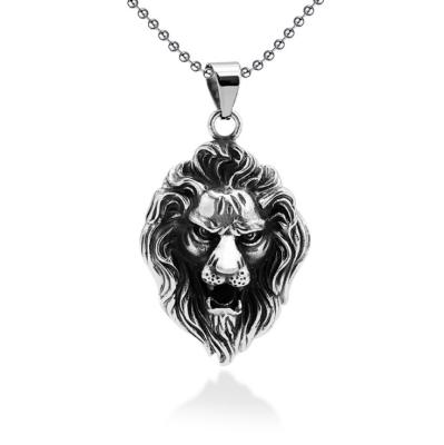 China Wholesale MEN WOMEN punk animal kids Lion Head Pendant The Lowest prices stainless steel gift unisex charm punk pendants for sale