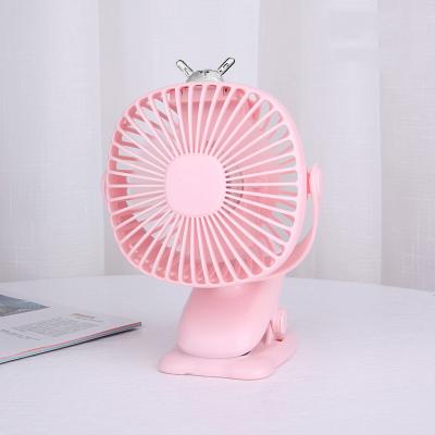 China Portable Hotel Clip On Fan Mini Rechargeable Battery USB Desktop Table Stand Fan 360 Rotating Camping Stroller Fan for sale