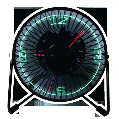 China Promotional Items USB Fan Birthday Valentines Gift Metal Desk Novelty With LED Clock Electronic Graduation Gifts For Boys Girl Student China for sale