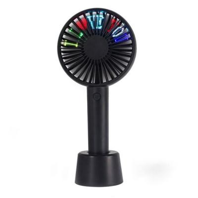 China With LED Lights New Hand Message Fan Led Text Fan Custom LED Text Handheld Rechargeable Portable Hand Mini Digital USB Fan With LED for sale