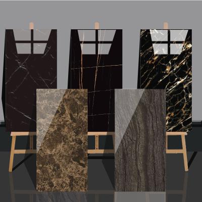 China Glazed Metallic Tiles Ceramic Tiles Colorful 600X1200 Cheap Luxury Full Polished Glazed Floor Tiles Dark Brown Marble Large Size Porcelain Tiles for sale