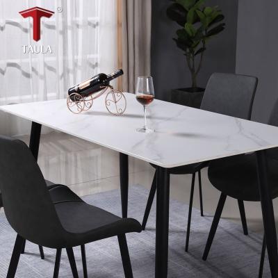 China Wholesale Durability Toughened Glass MDF Top Dining Table With Chair Made By USA for sale