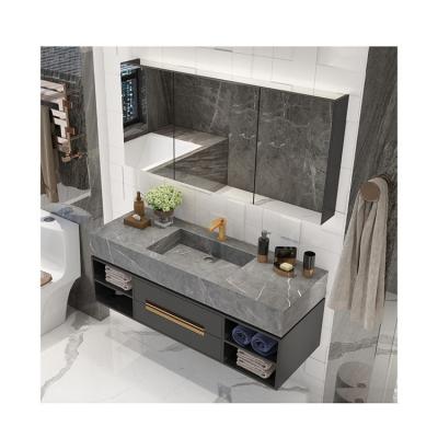 China Modern Style Bathroom Vanities With Mirror Lights Bathroom Vanity Cabinet for sale