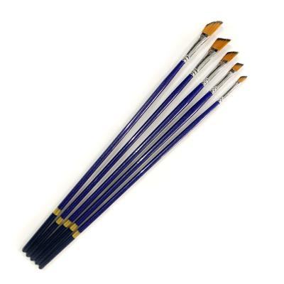 China For Painting Hot Selling Acrylic Hair Art Paint Brush Set Premium Watercolor Gouache Nylon Fished Brushes 5Pcs for sale