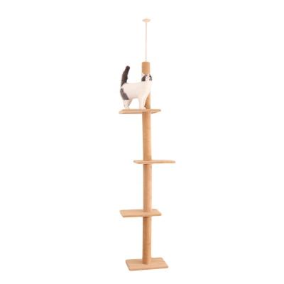 China Stocked Three-Tier Floor-to-Ceiling Tree from Cat Tree Large Cat Climbing for sale