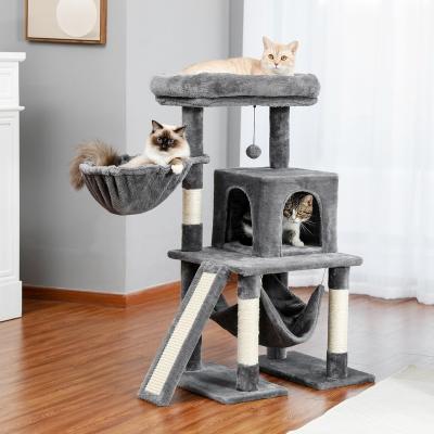 China Modern Multifunctional Stocked Cat Tree Cat Climb Tower Cat Scratching Tree US Current Free Shipping for sale