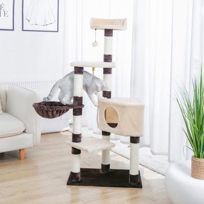 China Free Shipping Warehouse Stored Cat Tree Cat Climb Tower Multilevel Cat Playhouse Sisal Scratching Post from USA for sale