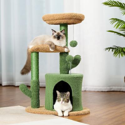 China US Stocked Free Shipping Unique Cat Tree Scratcher Cat Tree House Tower Cat Activity Center for sale