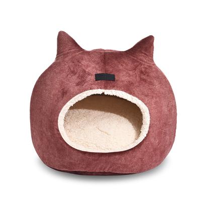 China Cute Design Velvet Fabric Funny Luxury Kennel Bed Waterproof for sale