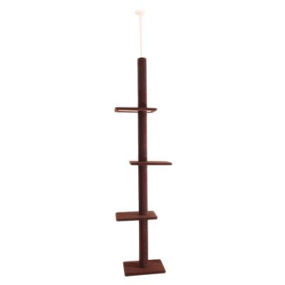 China Warehouse Stocked Cat Tree Tower For Climbing Floor to Ceiling Modern Canada Resting Brown for sale