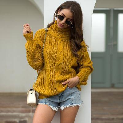 China Classic Casual Thick Anti-wrinkle Needle Pullover Winter Solid Color Vintage Turtle Neck Thick Sweater for sale