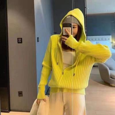 China Autumn New Style Customizable Bright Colors Anti-wrinkle Loose Women's Hoodie Korean Zipper Cardigan 2021 for sale