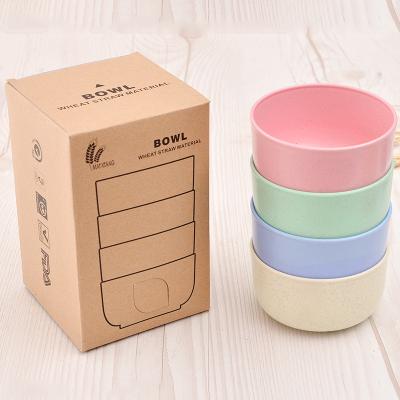 China Small Fiber Cereal Dinner Soup Kid Viable Large Set Nordic Salad Rice Noodle Ramen Wheat Straw Mixing Bowl for sale