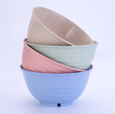 China New Sustainable Custom Baby Bowl Set Hobbywin Eat Rice Fashion Attractive Design Bowls -4 In 1 Wheat Straw Bowl for sale