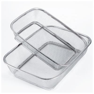 China New Arrival Viable Fruit Basket Kitchen Organization Metal Wire Fruit Vegetable Storage Baskets For Kitchen Space Saving And Folding for sale