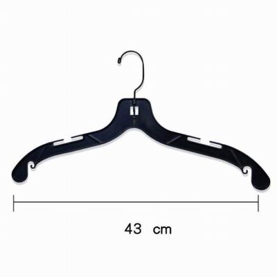 China Traditional Plastic Clothes Hanger Black Plastic Clothes Hanger Plastic for sale