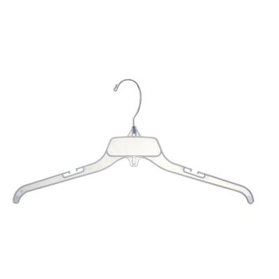 China Customized Modern Non Slip Hanger Supplier Men Clothes Hanger Clear Plastic With Metal Hook for sale