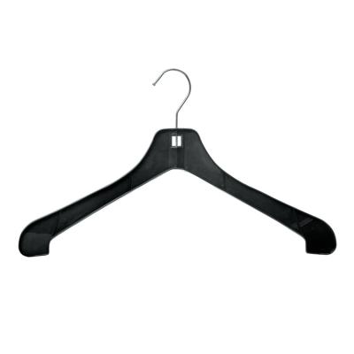 China Modern Custom Hanger Factory For Mens Black Clothes Hanger With Metal Hook for sale