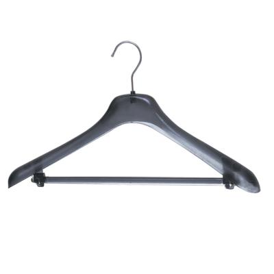 China Wholesale Traditional Manufacturer Plastic Hangers Coat Hanger For Clothes With Panty Bar For Suit Overcat Jacket for sale