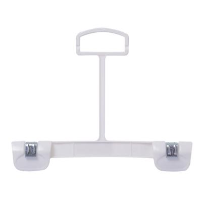 China Traditional plastic white color combination hanger with clips for sale