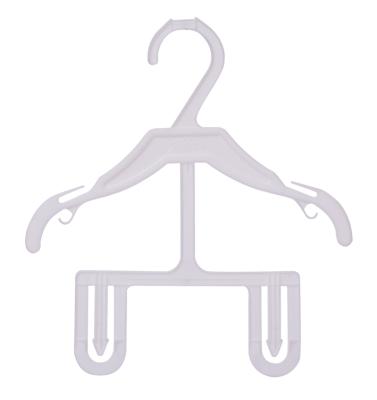 China Multifunctional Notched Plastic Baby Cloth Hangers Holders for sale