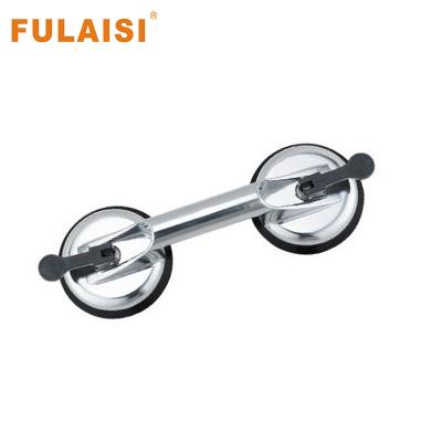 China Glass Lifter FULAISI Polished Two Plates Glass Suction Cup Aluminum Lifter for sale