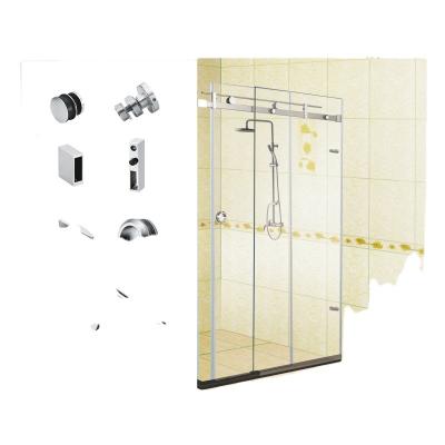 China Latest Design Modern Frameless Glass Folding Stainless Steel Sliding Glass Door Accessories for sale