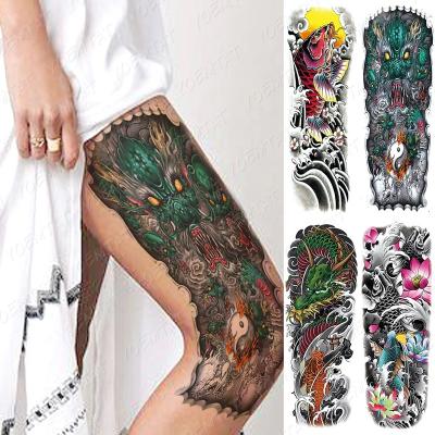 China Temporary Extended Arm Painting Art Realistic Color Dragon Tattoos Temporary Custom for sale