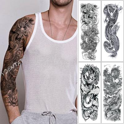 China Waterproof Body Art Tattoo Extended Arm Temporary Large Size Back Tattoos Stickers for sale