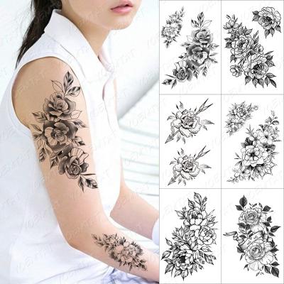 China Supplier Artificial Body Art Bouquet Temporary Tattoo Sticker Waterproof for sale