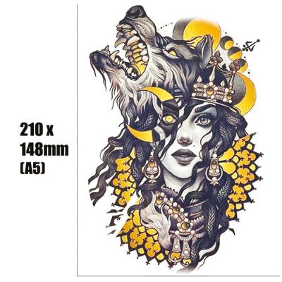 China Delicate Retro Girl Temporary Tattoo Sticker Temporary Maker Half Arm for sale