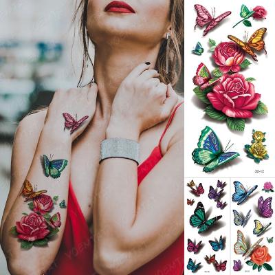 China Customized Temporary Tattoo Butterfly Long Lasting Tattoos Sticker for sale