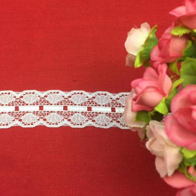 China Sustainable Trims Nylon Lace Wedding , Beautiful Bridal Lace Trim for sale