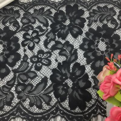 China Wholesale Viable French Net Tulle Floral Eyelash Lace Up Bridal Fabric For Women Dress for sale