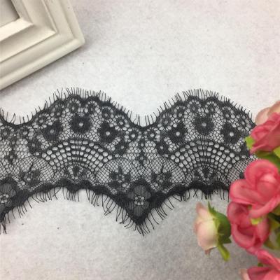 China Wholesale Viable Design Fish Scale China Nylon Eyelash Lace Eyelash Lace Trim Scalloped Chantilly Lace Trim for sale