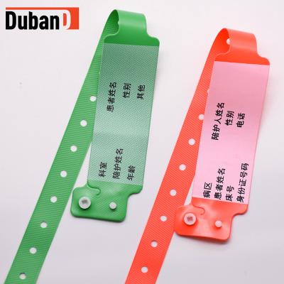 China Disposable Medical Programmable Patient ID Bracelet Museum Display Hospital Diabetic Wristband for sale