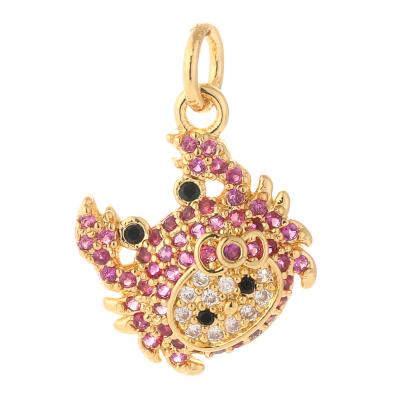 China TRENDY jewelry making wholesalers icing jewerly kawaii cute crab charm pendants for necklace for sale