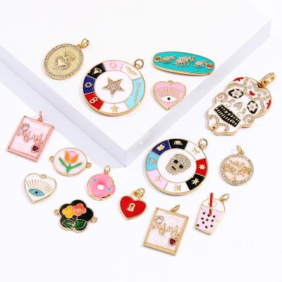 China TRENDY Jewelry Finding Heart Love Skull Charm Designer Diy Jewelry Supplies For Earrings Necklace Bracelet Accessories Bulk Charm for sale