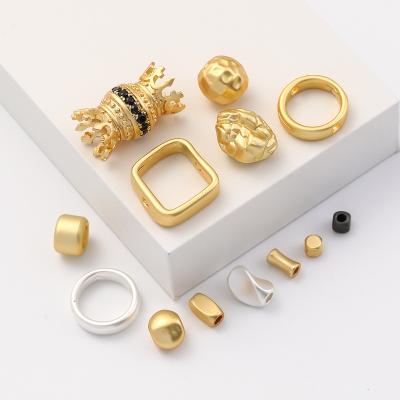 China FASHIONABLE Beads Crown Jewelry Making Supplies Cute Fashion Golden Charm Pendant Charms Diy Earrings Necklace Bracelet DIY Accessories for sale