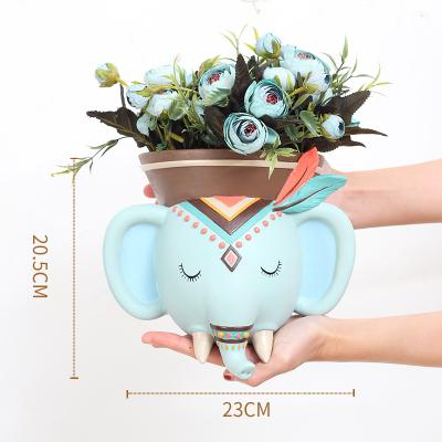 China Cartoon Roogo Resin Wall Hanging Planter Animal Flower Pots for sale