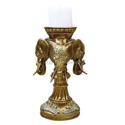 China China Polyresin Elephant Candle Holder for Home Decoration for sale