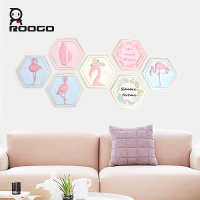 China Wholesale Flamingo Multifunctional Wall Hanging Home Decor Resin 3D Art Wall Decor for sale