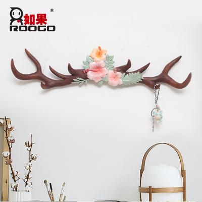 China Sustainable Nara Deer Head 3D Statue Resin Wall Hangings Contemporary Home Decor for sale