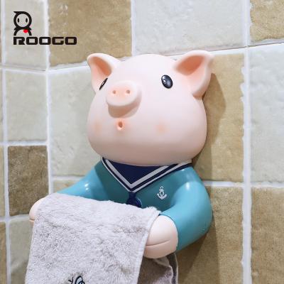 China PVC Home Cartoon Roogo Decoration Animal Paper Holder For Bathroom for sale