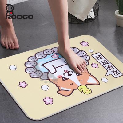 China Waterproof Silicone Bathroom Door Mats Quick Dry Non Slip Floor Protector for sale