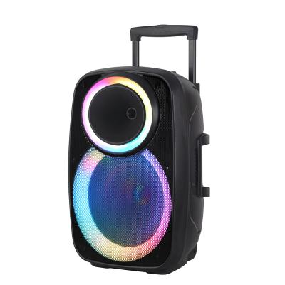 China 2022 Fashion Selling Portable Speakers bt Wireless 12 Inch Subwoofer Bass Trolley Speaker Home System for usb for sale