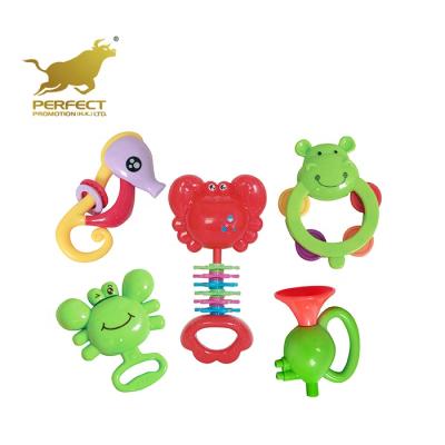 China Toy Early Musical Educational Toy Musical Kids Small Plastic Baby Rattle Set (5pcs) for sale